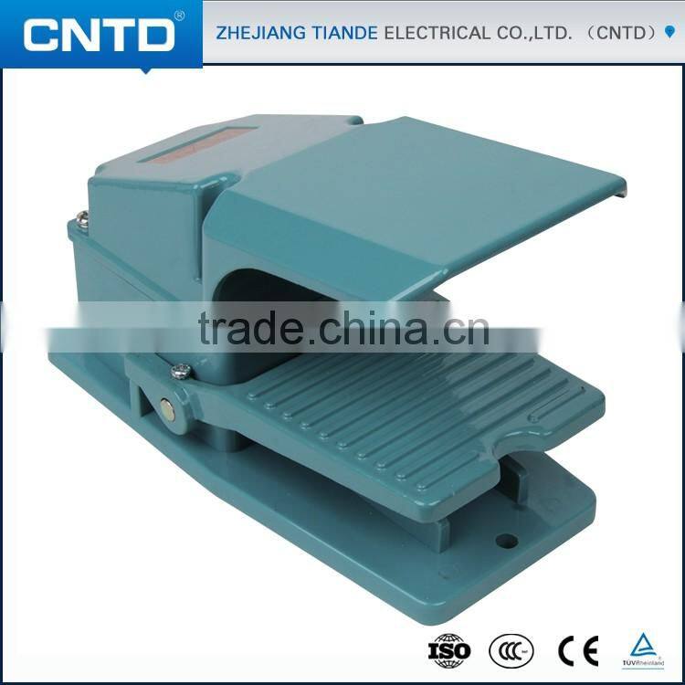 CNTD Protective Guard Push Button Pedal Aluminum Foot Switch China Supplier 15A 250Vac