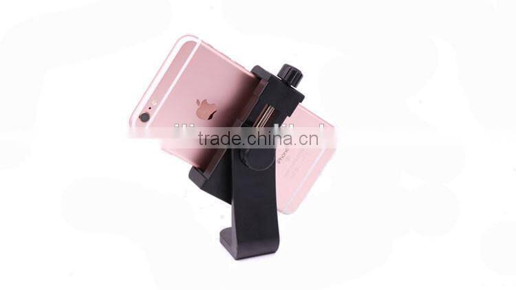 360 degree rotating cellphone Tripod Adapter Monopod Mount Holder with dual 1/4"-20 screw hole for small and big smartphone