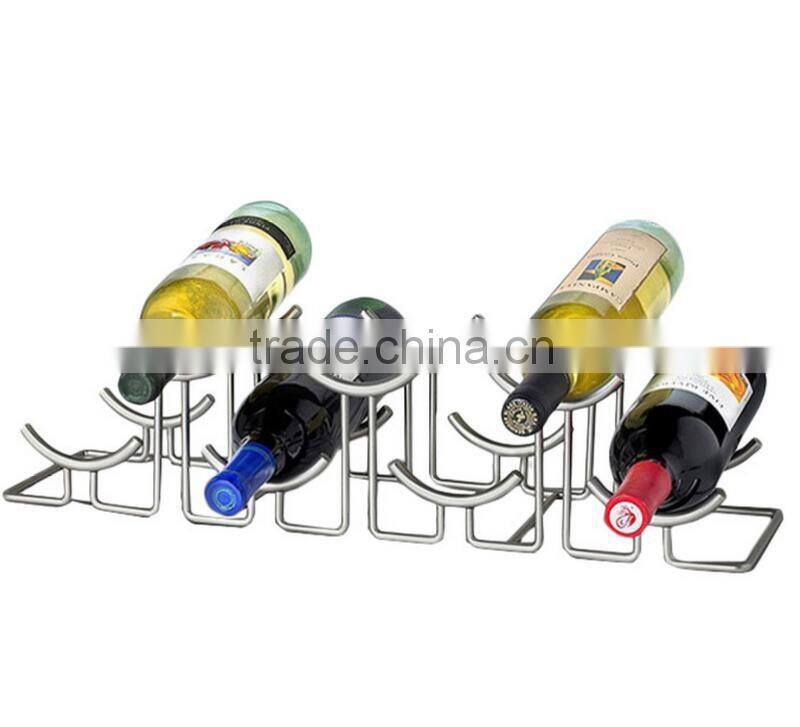 Customs Euro 7-Bottle Tabletop Wine Rack Chrome Display
