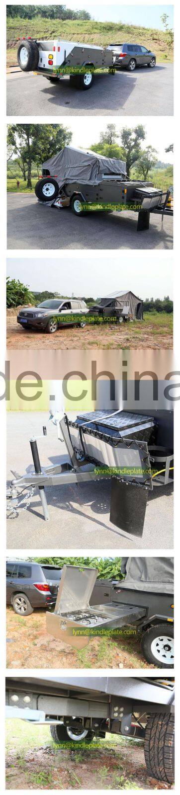 Rear Folded Hard Floor Trailer Camper Trailer for Sales