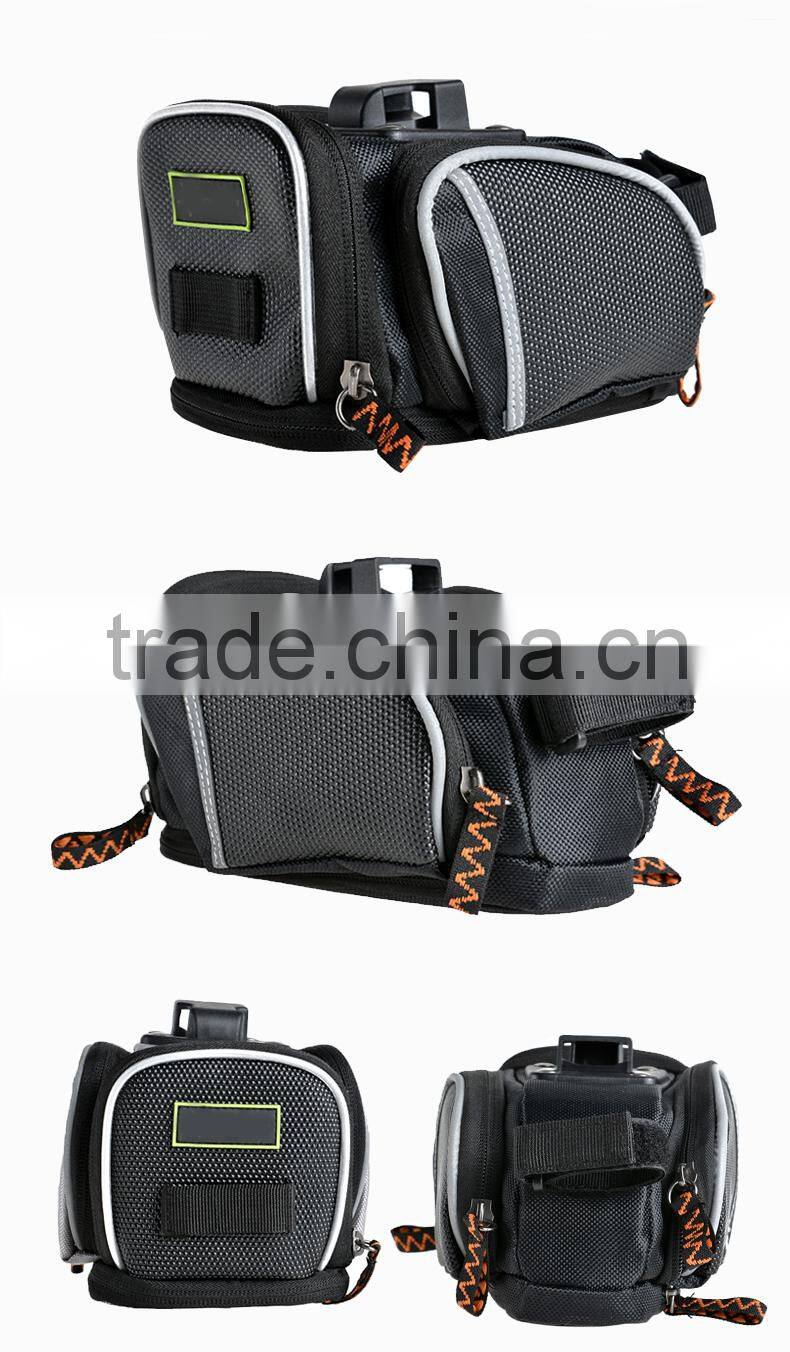 China factory good waterproof leather bicycle saddle bag