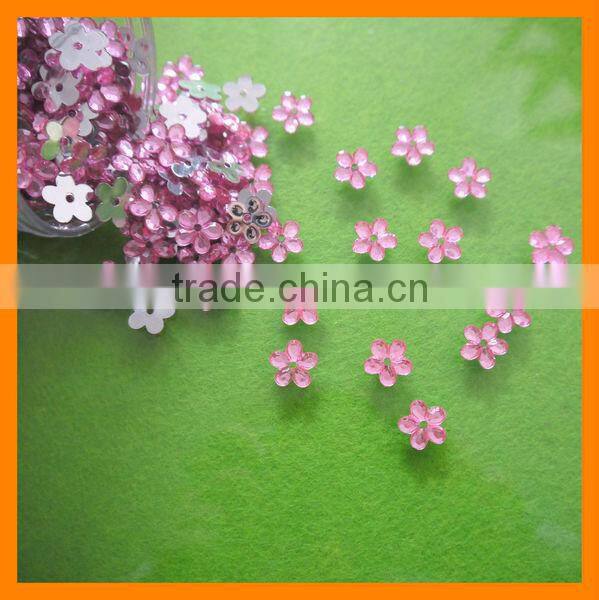 Cute Heart-Shaped Citrine Acrylic Rhinestone Beads