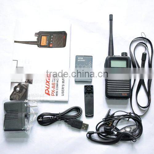 MINI two way radio PX-A6 0.5W PMR 2W professional compact 50 CTCSS 104 DCS VOX