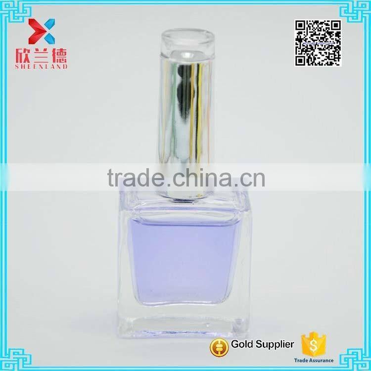Hot Sale funny Shape Clear Empty Glass Nail Polish Bottles with lovely cap