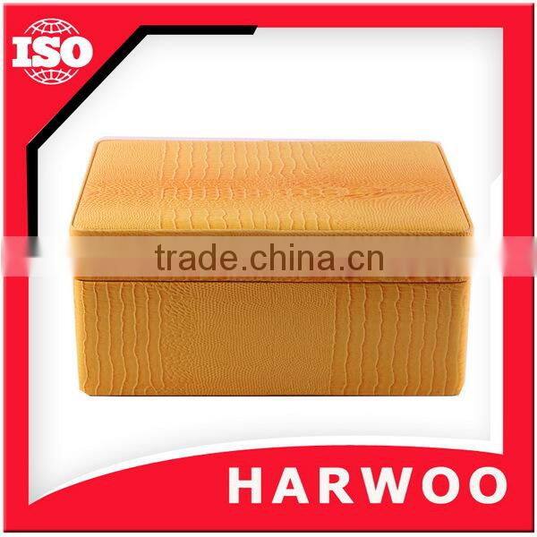 Luxury leather cosmetic case with velvet pocket