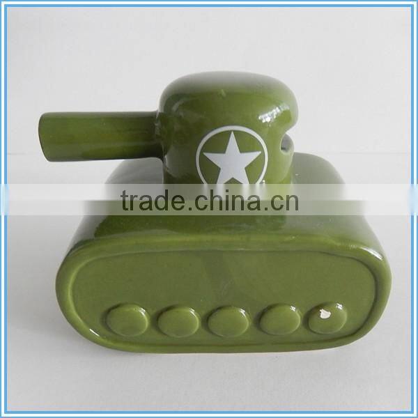 Ceramic small tanks piggy bank money boxes craft gift