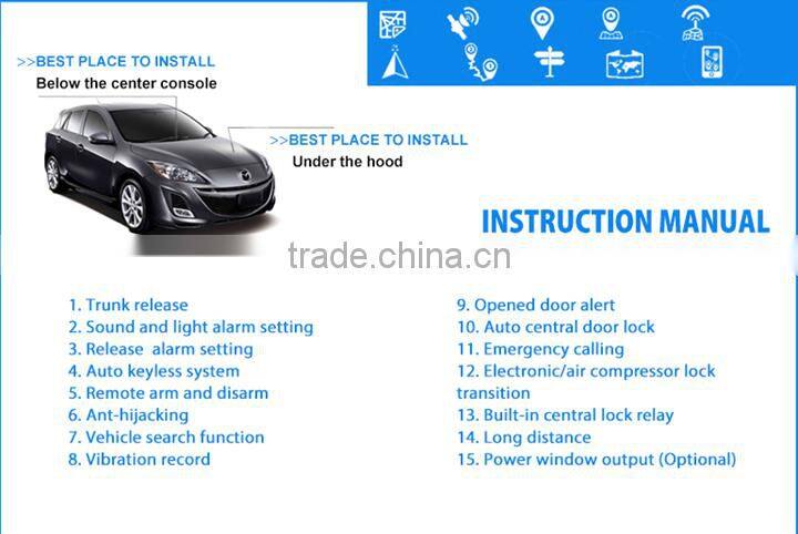 1-way Vibration record car alarm