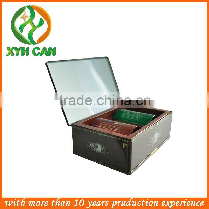 metal round tea can/ empty box