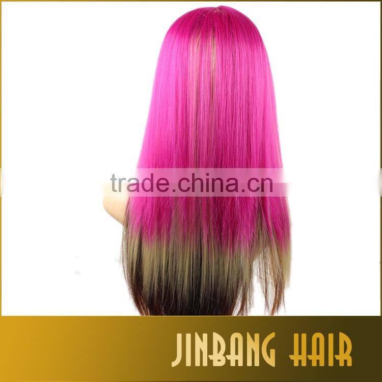 Halloween Perruque Anime Cosplay Wigs Brown Blonde Fuschia Ombre Harajuku Cosplay Wig