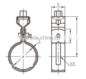 A10201-4 Metal pipe fitting for steel gas pipe og AKAGI
