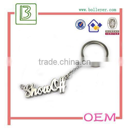 Silver sparking rhinestone keychain