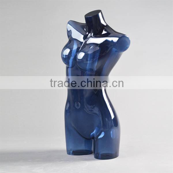 plastic full body mannequin, display transparent female mannequin