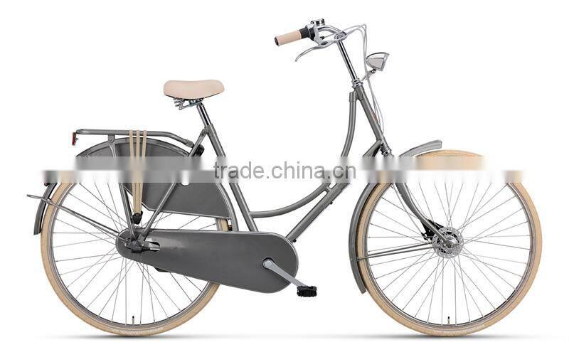 2016 new design retro city bike with basket/vintage city bike/dutch bike M-B856