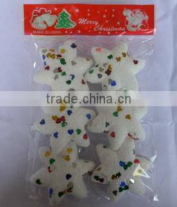 Foam Christmas Glitter Ornaments , foam bell for christmas day