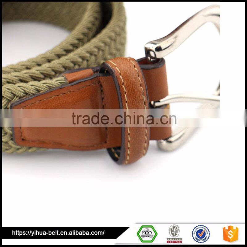 Customized Mens Elastic Woven Rope Braid belt