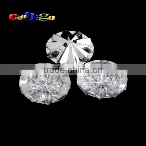 40L(25mm) Acrylic Sewing Rhinestone Rose Round Point Back Button For Apparel #FLN027-40L(06)