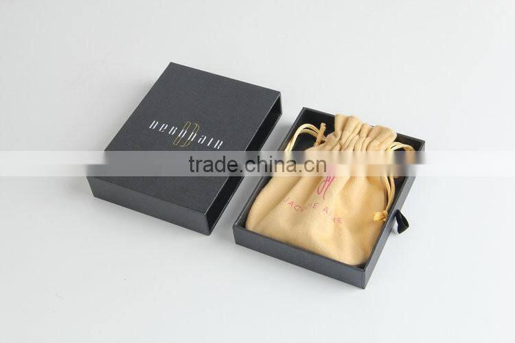 Manufacturer black leather drawstring pouches bag
