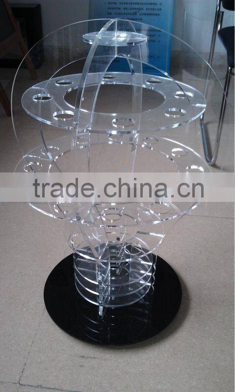 rotating acrylic watch display stand, acrylic bulb shape display