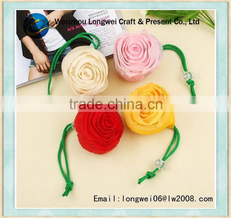 customized recyclable folding shopping bag with wheels