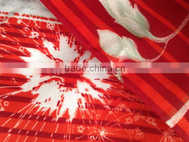 China flower design 100% polyester micro peach skin for home textile