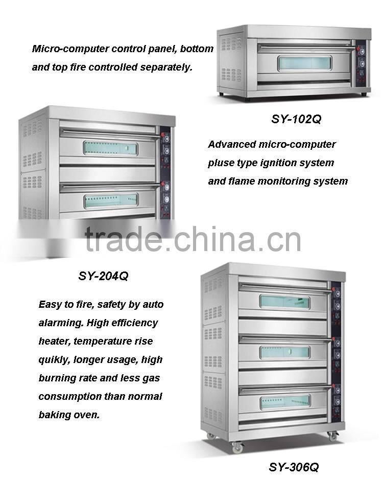 Stianless steel cake and bread baking gas oven for sale