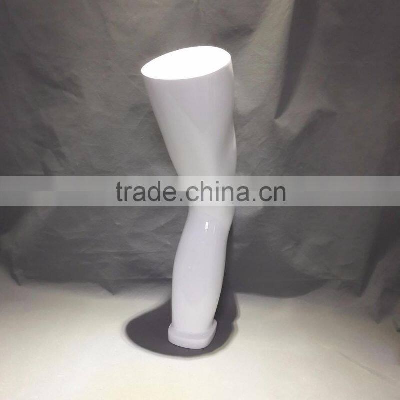 DL801 Male display sport leg knee forms white color silver color matt