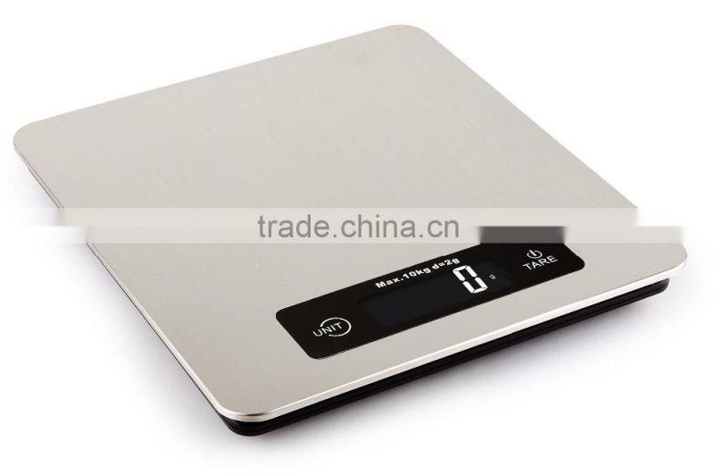New design 10 KG food scale stainless steel kitchen scale