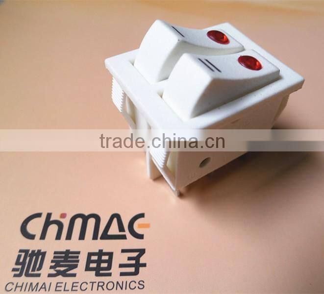 Double rocker switch with lamps ON OFF white switch t85 t55