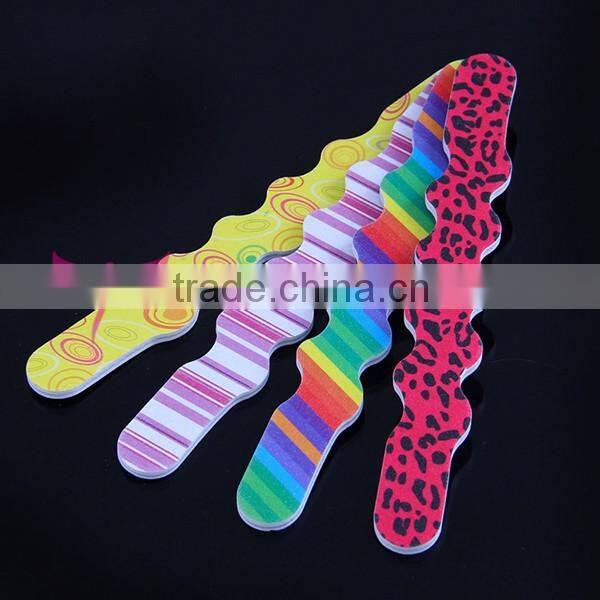 Easam hot wave shape nail file factory cheap price hot selling