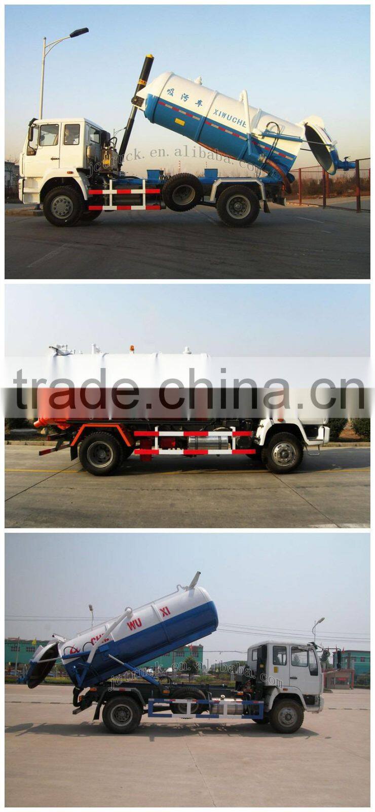 Exports to the Middle East 4cubic howo vacuum sewage suction truck for hot sale