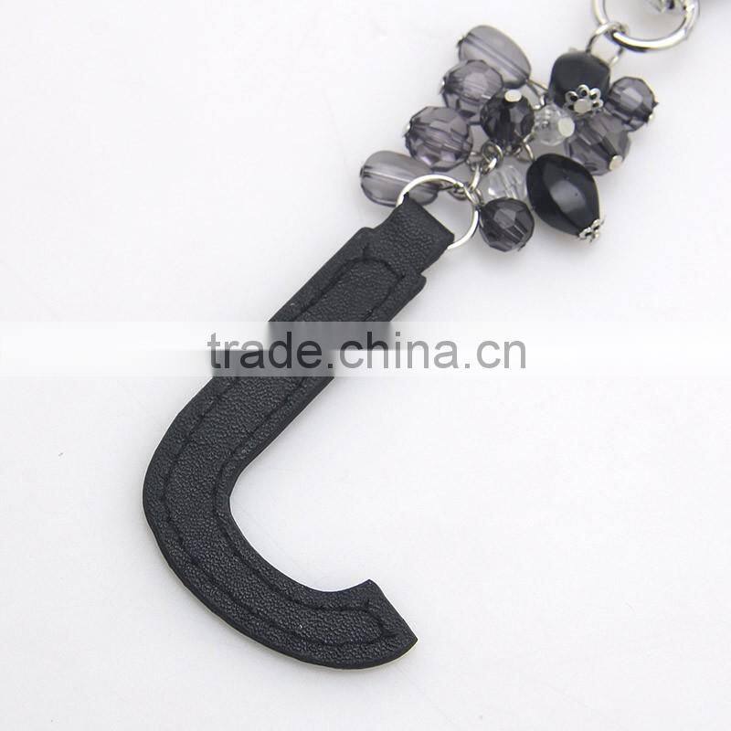 Customized Word Jewelry Light Metal Resin Leather Keychain For Men