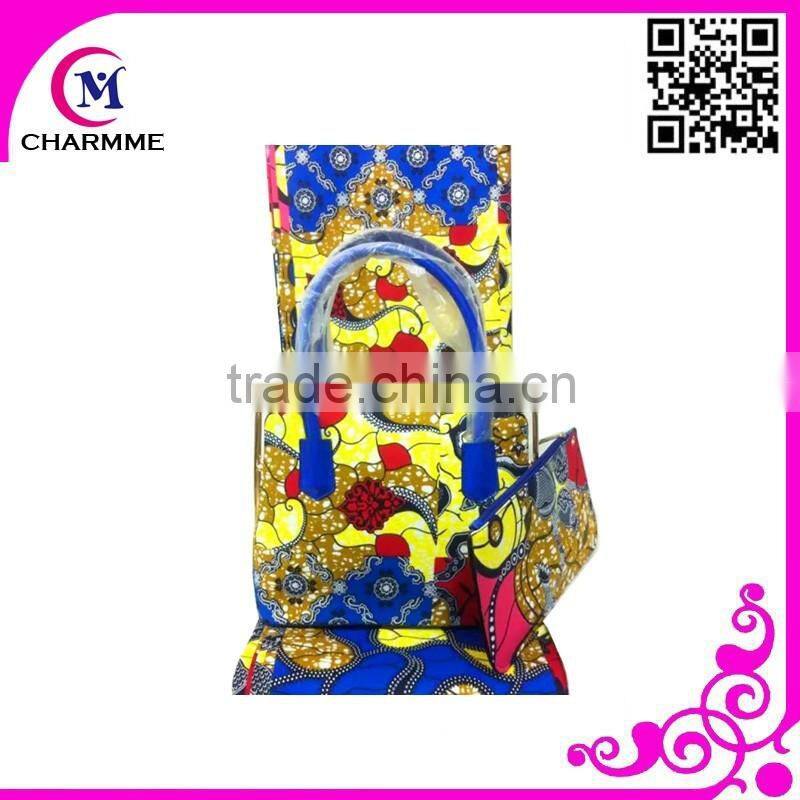 Fashion wax fabric matching bag WB-0135 evening bag for big party /wedding Dress