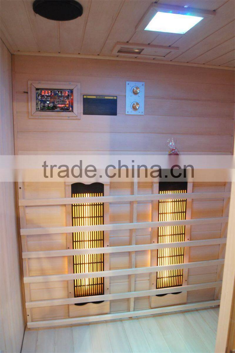 1 people hemlock material ceramic heater infrared sauna room