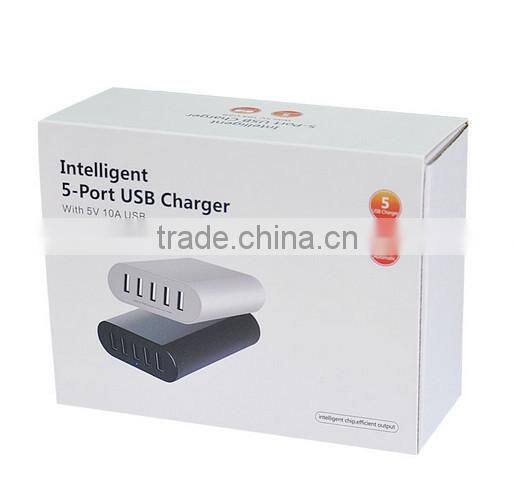 5V 2A 5 ports USB wall charger power adapter for camera/mobile phone/tablet