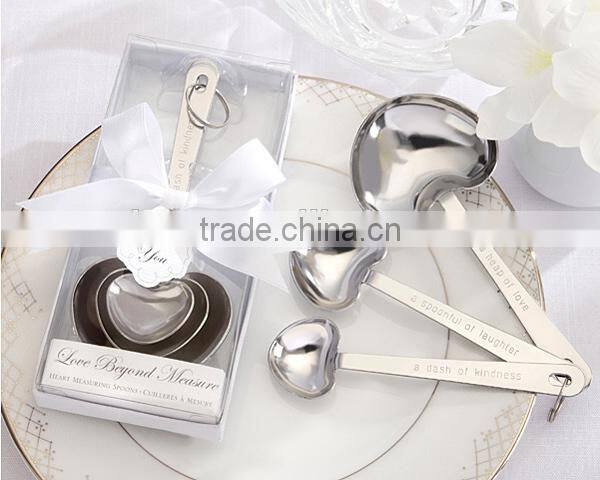 Heart Shape Love Beyond Measure Stainless-Steel Measuring Spoons