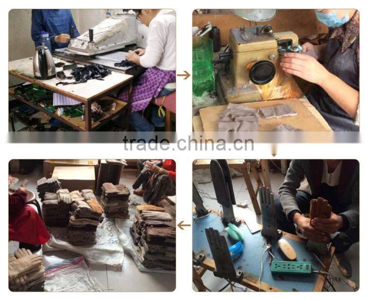 Winter Men's Genuine Leather Gloves Driving Sheepskin Mittens Thicken Warm Fashion Male Gloves