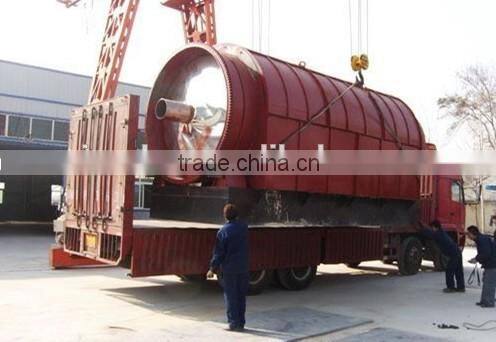 extracting carbon black and steel wire fuel oil from tyre pyrolysis machine