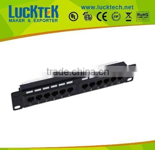 10 inch 1U UTP cat5e 12ports patch panel