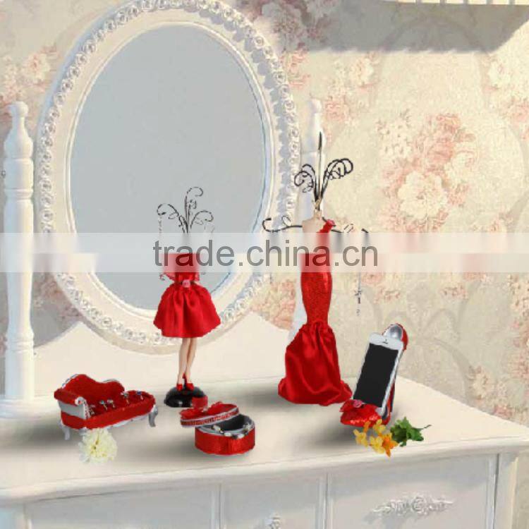 Custom jewelry display neck stands rack set