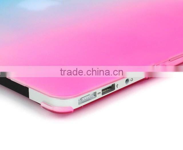 High quality New hot fashion rainbow ultra thin shell laptop case for macbook pro 13inch and 15 inch