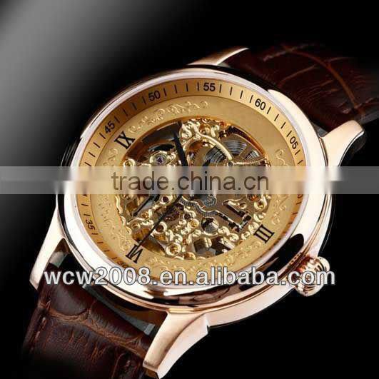 Satinless steel automatic custom design watch