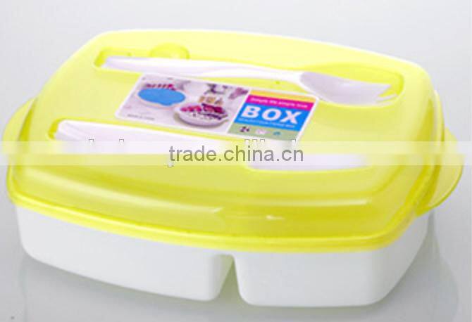 The new 2016 built-in three bento boxes Easy to carry the environmental protection plastic lunch box set of box of wholesale