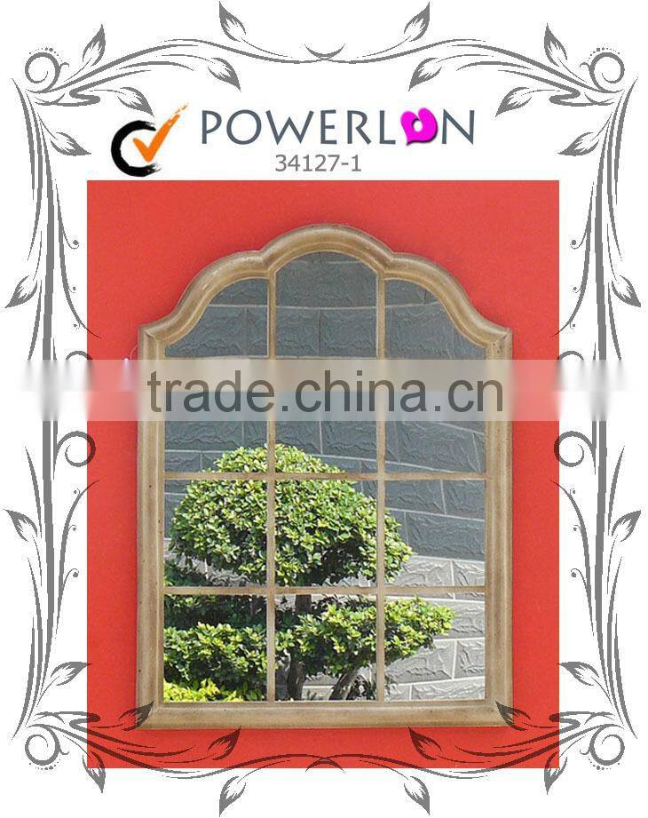 Fashion High Quality Antique Wrough Iron Frame Garden Mirror For Home Decoration Patio PL08-34127