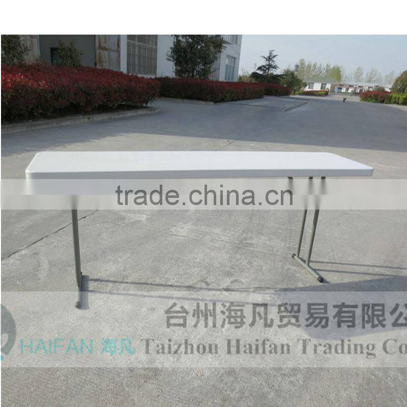 hot sell PE 183cm office white meeting table/special conference table for study with removable legs