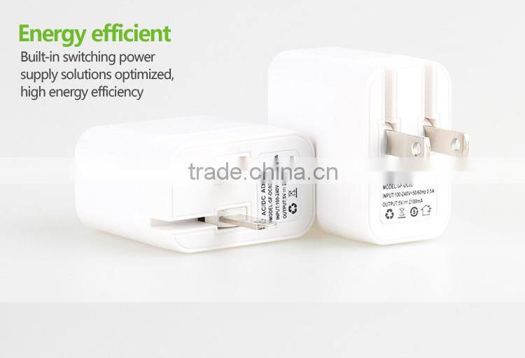 alibaba express hot-selling cell mobile phone charger 2.1A output