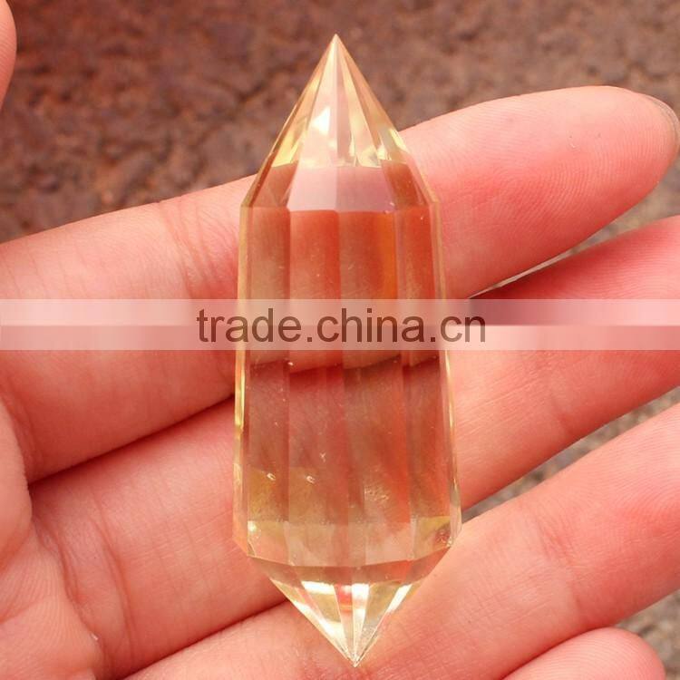 Wholesale 12 Sides Rock Quartz Crystal Healing Stone Citrine Vogel Points