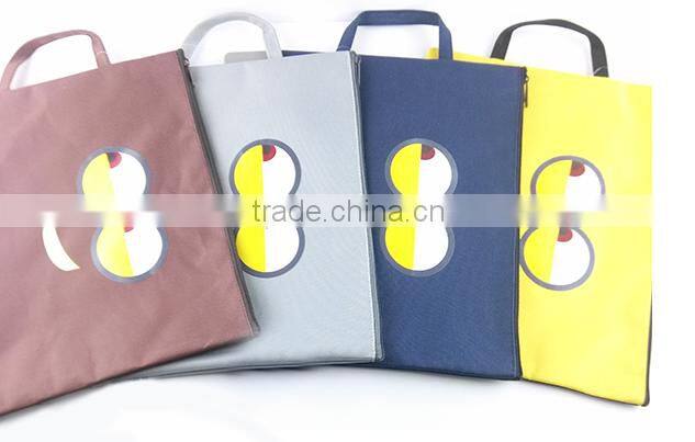 Document pocket wholesale office oxford fabric zipper bag with hanger