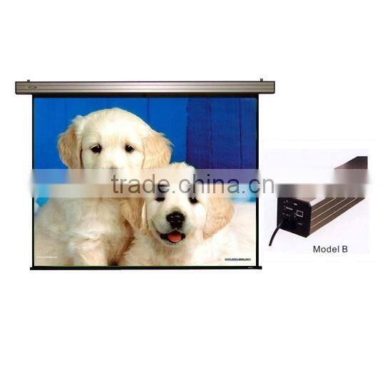 Electric Projection Screen for LED digital projector Motorized Screen for indoor or outdoor matt white