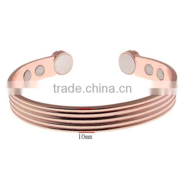 100% Guaranteed Quality Pure Solid Copper Energy Bangle Magnetic Bracelet Men or Women for Arthritis