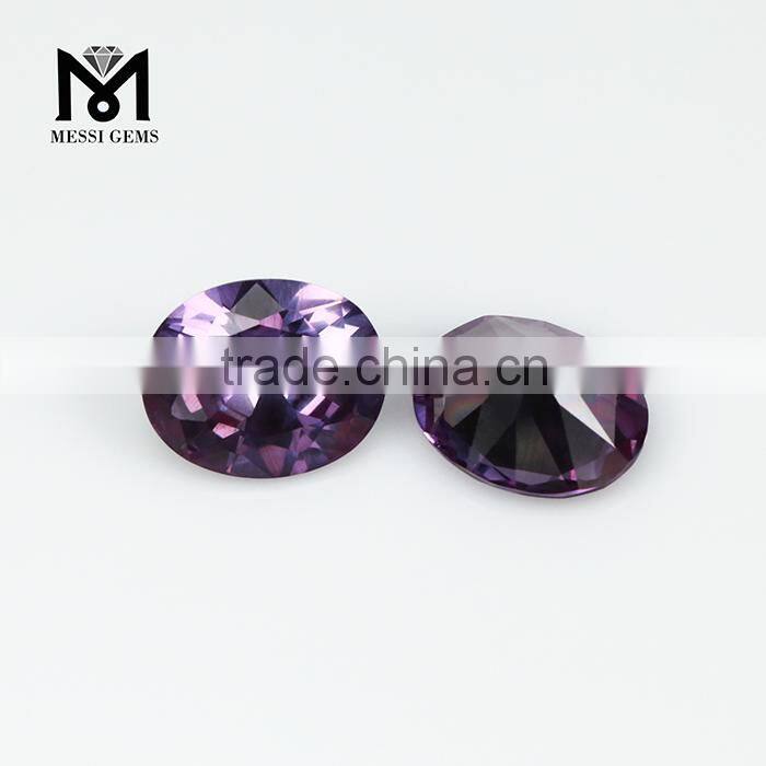 Factory wholesale synthetic 46# corundum machine cut oval ruby gemstone